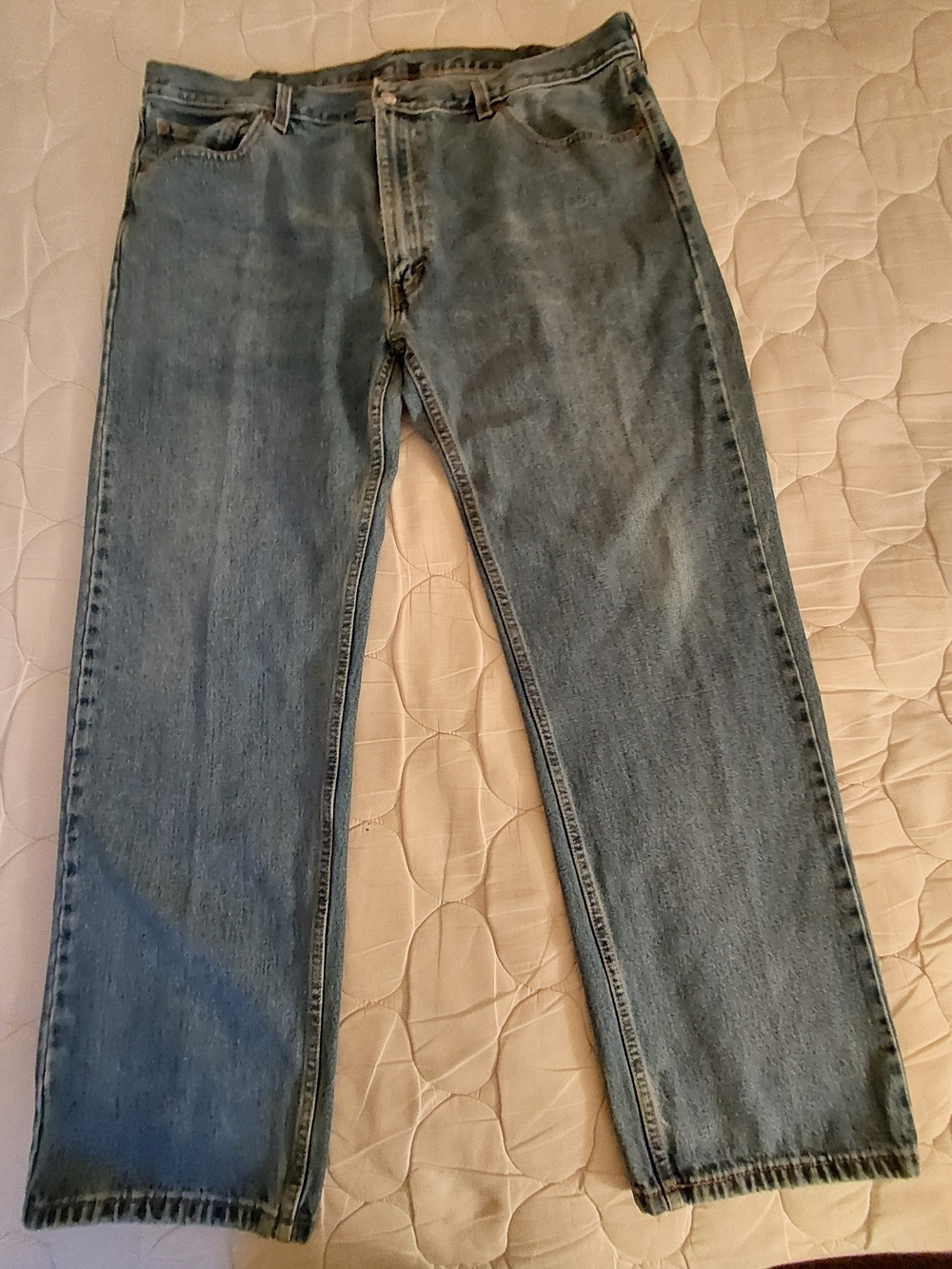 Levi's 505 Men's Straight Jeans in Light Blue Denim